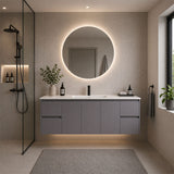 Moddoo(Hung) Series Single Bowl Matt Grey Overall 1480x455x520mm Vanity Set With Ceramic Slimline Top (UV31)