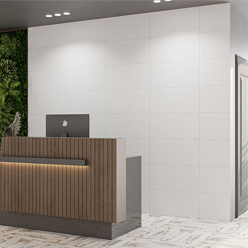 Stellar White Concave Matt Decor 300x600mm