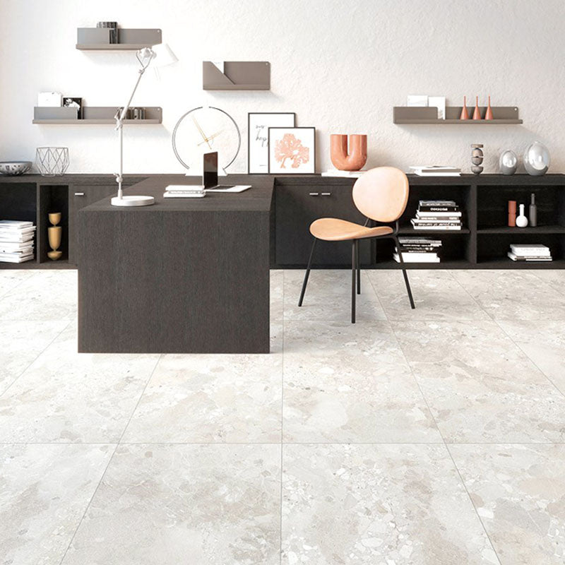 Sassi Stone Terrazzo White Matt 600x600mm