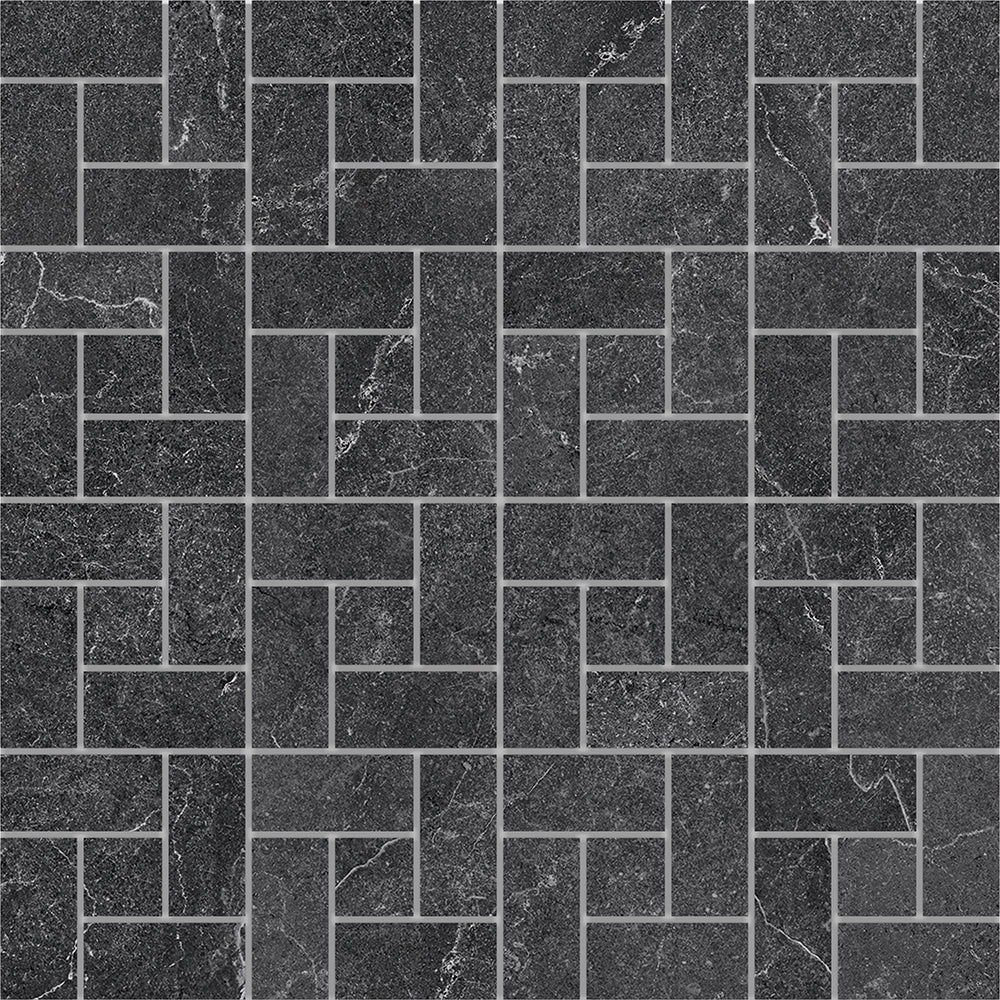 Entiva Enzo Windmill Coal Mosaic 300x300mm