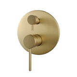 Pentro Brushed Yellow Gold Round Shower Mixer with Diverter