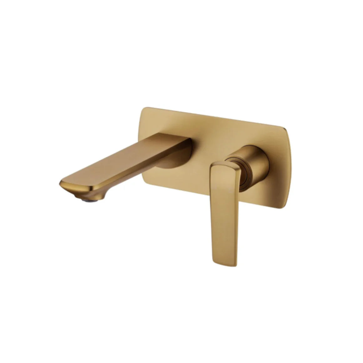 Esperia Brushed Yellow Gold Wall Mixer With Spout