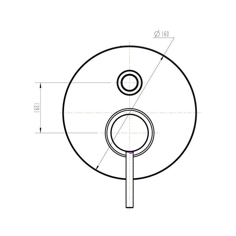 JESS Shower Mixer with Diverter in Matte Black