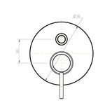 JESS Shower Mixer with Diverter in Matte Black