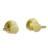 Pentro Brushed Yellow Gold Round Shower Taps