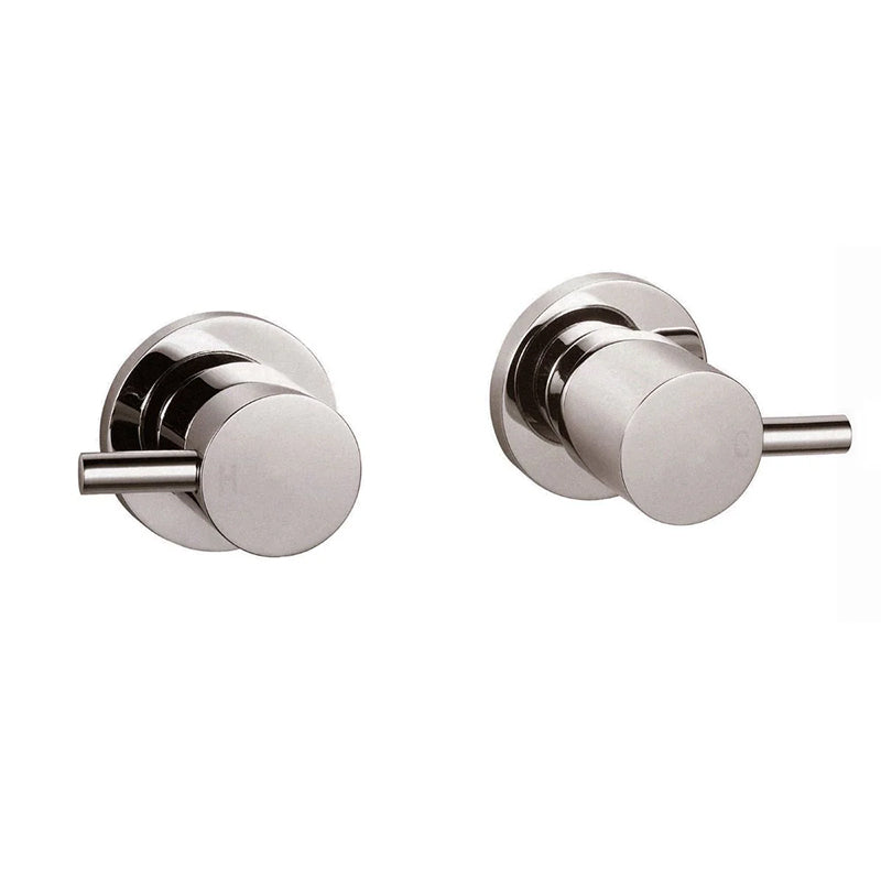 Pentro Round Shower Taps Brushed Nickel