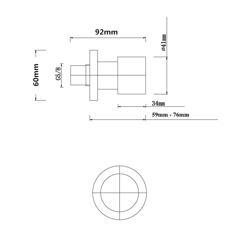 Pentro Round Shower Taps Brushed Nickel
