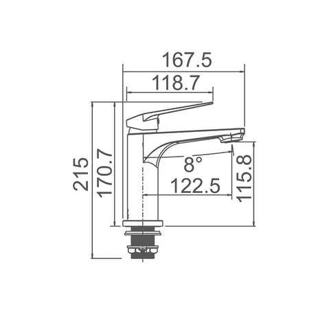 EXON Basin Mixer in Matte Black