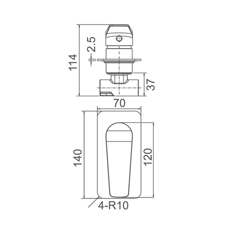 EXON Shower Mixer in Chrome