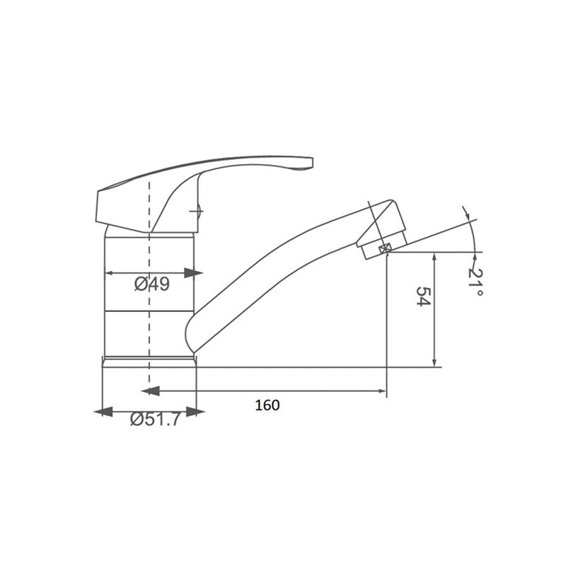 MOBI Swivel Basin Mixer in Chrome