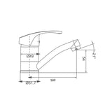 MOBI Swivel Basin Mixer in Chrome