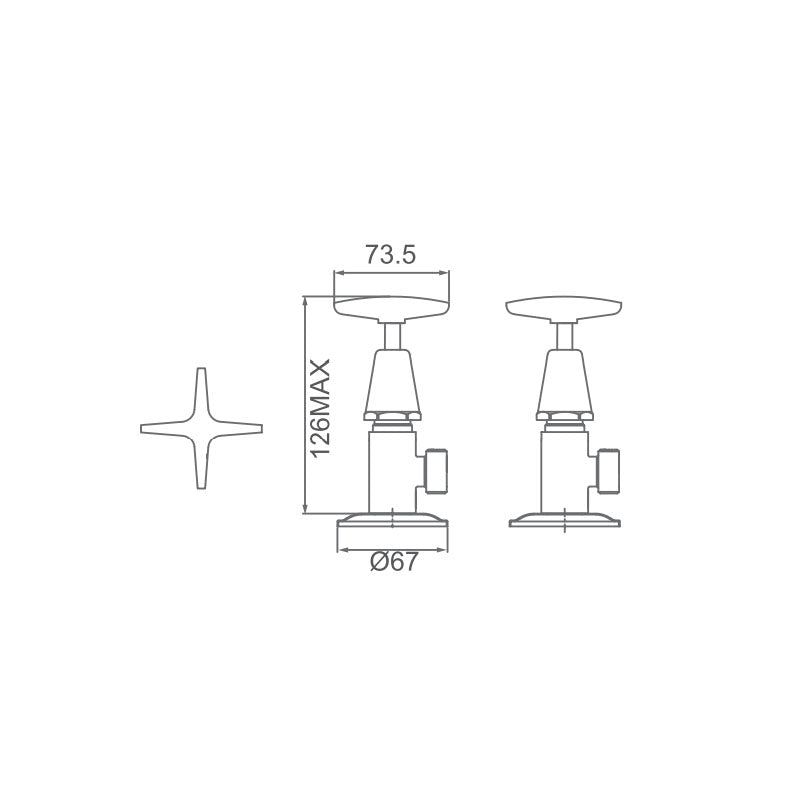 SEASTAR Washing Machine Taps Chrome Finish