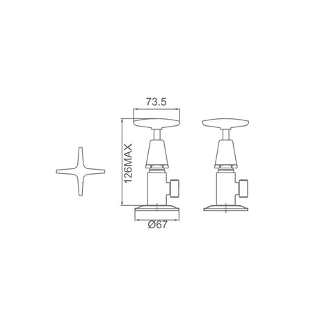 SEASTAR Washing Machine Taps Chrome Finish