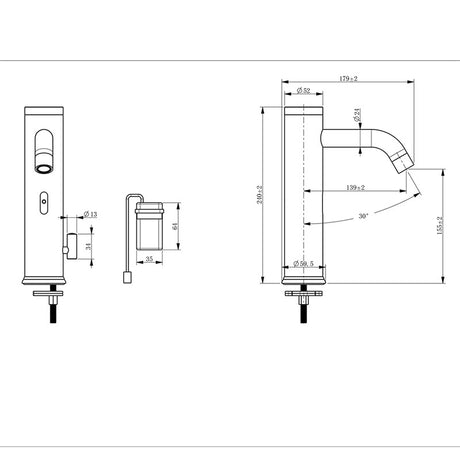 SENSE Sensor Basin Mixer in Brushed Nickel