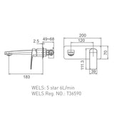 BRAVO-II Wall Basin/Bath Set in Gun Metal