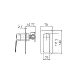 BRAVO-II Shower Mixer in Chrome