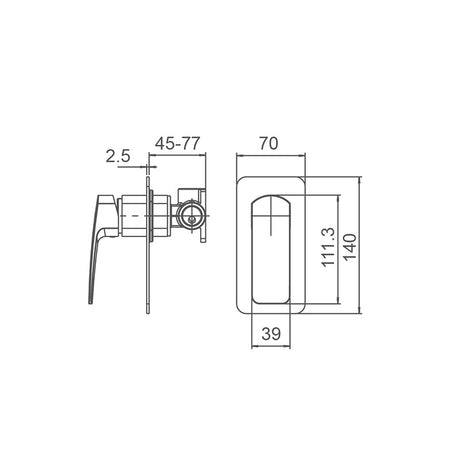BRAVO-II Shower Mixer in Brushed Nickel