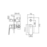 BRAVO-II Shower Mixer with Diverter in Matte Black