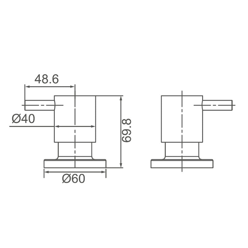 JESS 1/4 Turn Wall Top Assembly in Matte Black