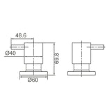 JESS 1/4 Turn Wall Top Assembly in Matte Black