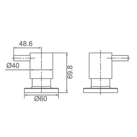 JESS 1/4 Turn Wall Top Assembly in Chrome
