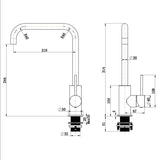 JAMIE Single Lever Kitchen Mixer in Matte Black