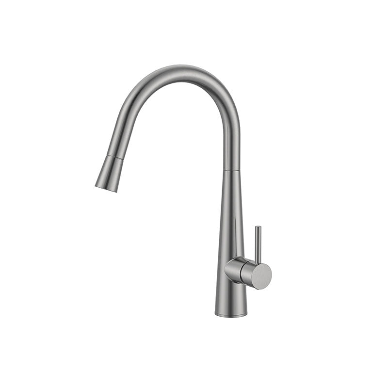 JESS Goose Neck Sink Mixer with Pull Out Magnet Head in Brushed Nickel