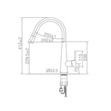 JESS Goose Neck Sink Mixer with Pull Out Magnet Head in Chrome