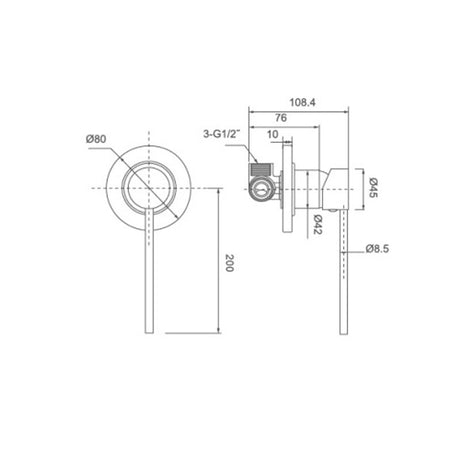 JESS CARE Shower Mixer in Brushed Nickel