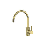 JESS Goose Neck Sink Mixer in Brushed Brass