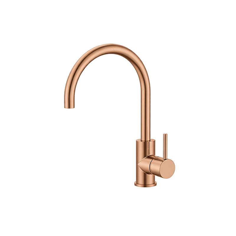 JESS Goose Neck Sink Mixer in Champagne Copper