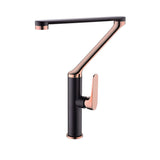 EXON 7 Sink Mixer in Rose Gold and Black
