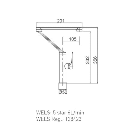 EXON 7 Sink Mixer in Brushed Nickel