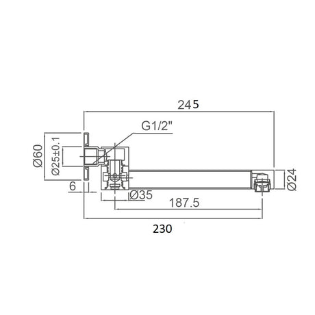 JESS Swivel Bath Spout in Brushed Brass