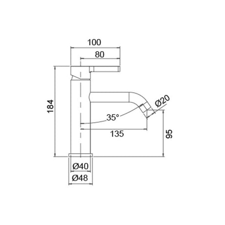KENZO Basin Mixer in Gun Metal