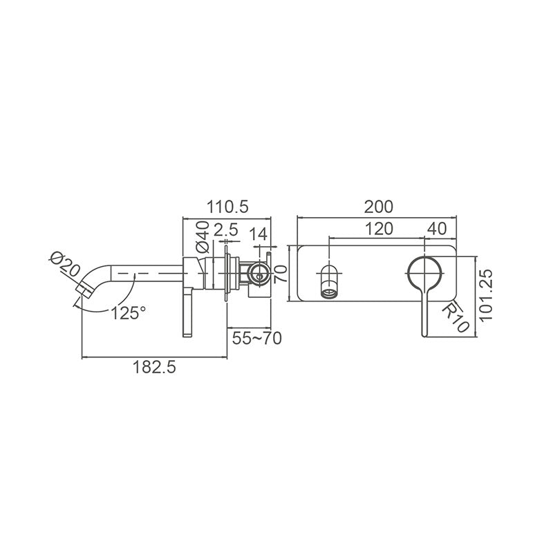 KENZO Basin/Bath Set in Chrome
