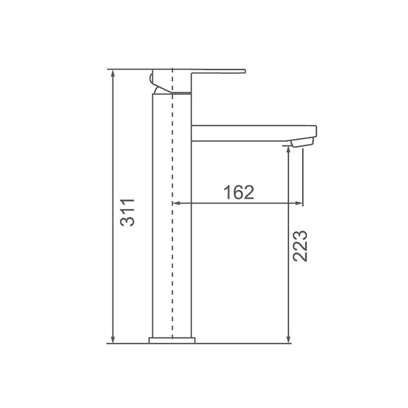 ACQUA BLACK Tower Basin Mixer in Matte Black