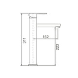 ACQUA BLACK Tower Basin Mixer in Matte Black