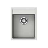 Carysil Waltz Single Bowl Granite Kitchen Sink White 400x500mm