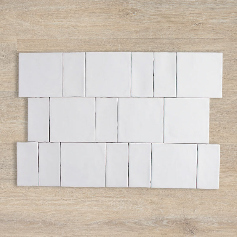 LODGE WAVY MATT WHITE WALL 150X150MM