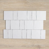 LODGE WAVY MATT WHITE WALL 150X150MM