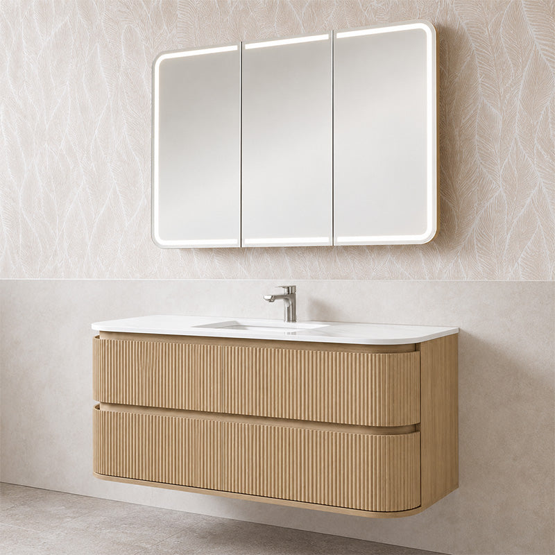 Windsor Series Wall Hung Vanity Coastal Oak 1180x455x540mm Cabinet Only