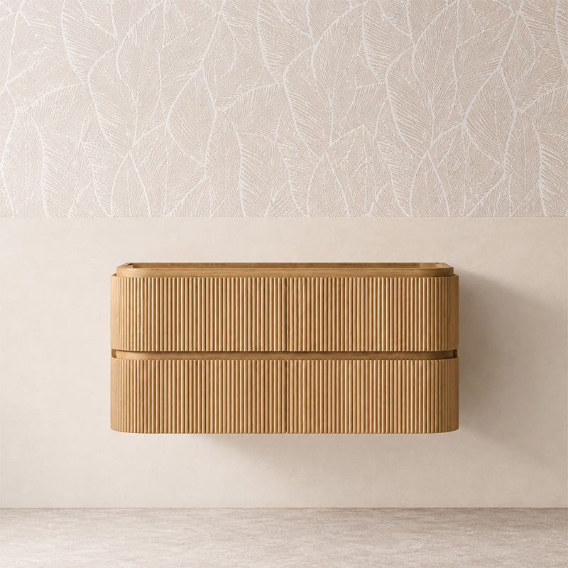 Windsor Series Wall Hung Vanity Coastal Oak 1180x455x540mm Cabinet Only