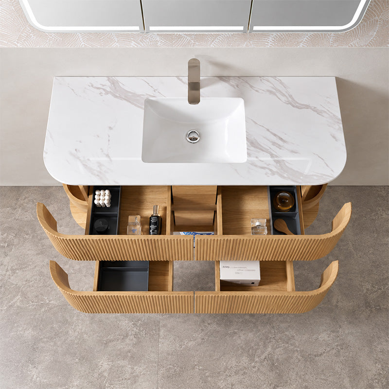 Windsor Series Wall Hung Vanity Coastal Oak 1180x455x540mm Cabinet Only
