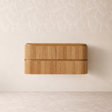 Windsor Series Wall Hung Vanity Rosewood 1180x455x540mm With Flat Stone Top
