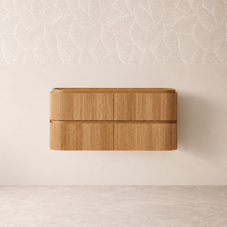 Windsor Series Wall Hung Vanity Rosewood 1180x455x540mm With Flat Stone Top