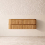 Windsor Series Wall Hung Vanity Rosewood Single Bowl 1480x455x540mm With Stone Top & Undermount Basin