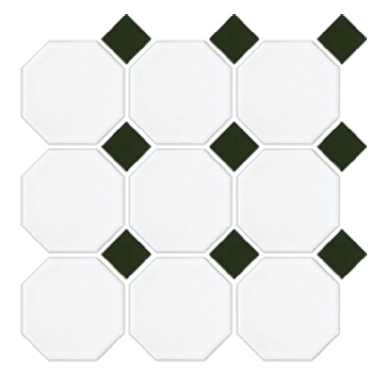 MATT WHITE OCTAGON GREEN MATT DOT 97X97