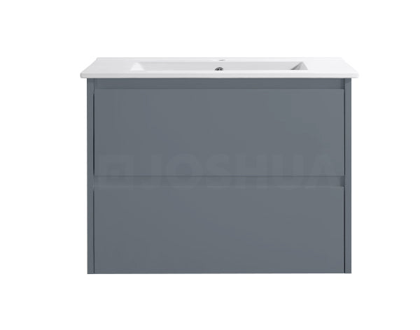 Moddra(Hung) Series Matt Grey Overall 730x455x540mm VANITY SET With Flat Stone Bench Top