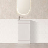 York Collection Free Standing Vanity Matt White 453x247x855mm Cabinet Only